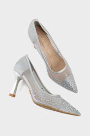 Party Wear-Court Shoes-IP5017-Silver
