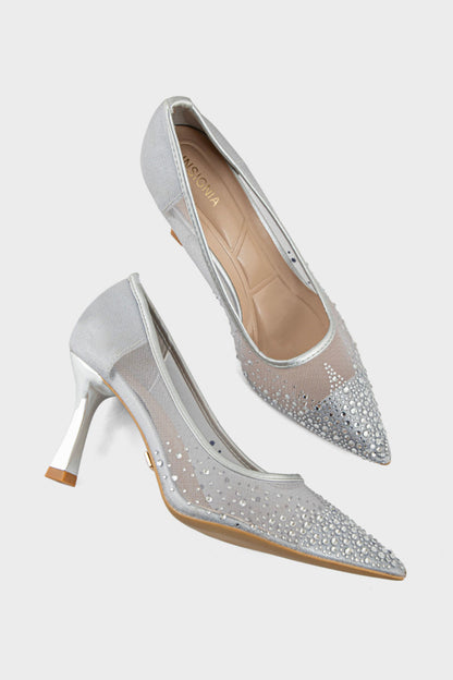 Party Wear-Court Shoes-IP5017-Silver