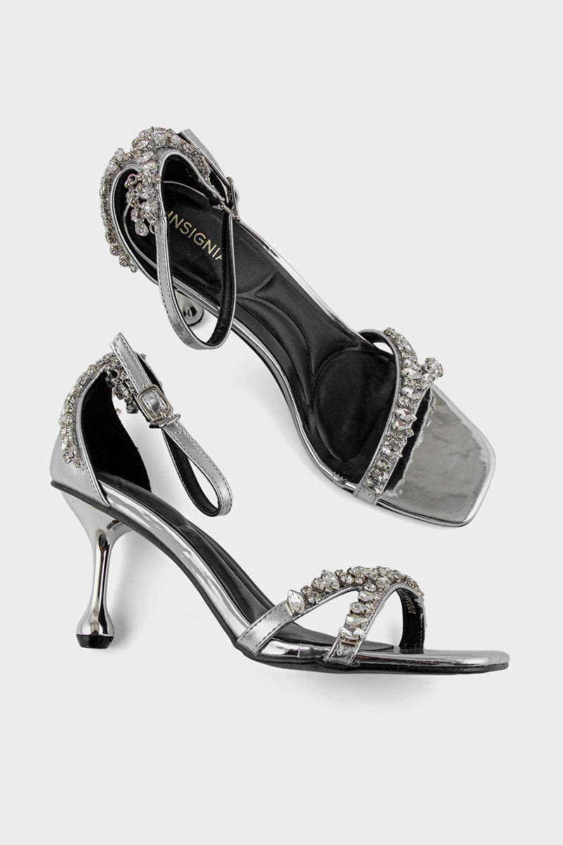 Party Wear Sandal IP2049-Silver