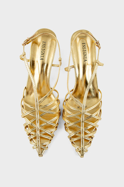 Party Wear Sling Back IP4042-Gold