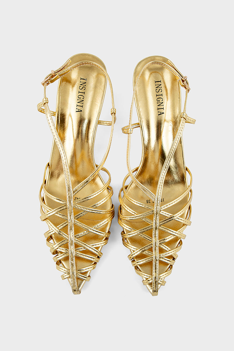 Party Wear Sling Back IP4042-Gold