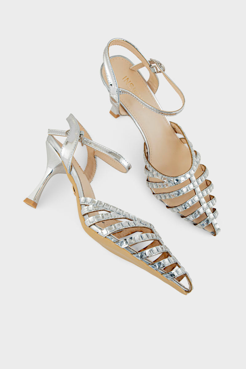 Party Wear Sandal IP2026-Silver