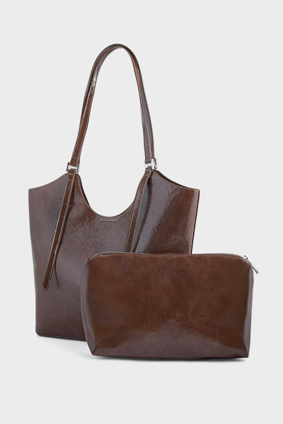 Tote Hand Bags BS2314-Dark Brown