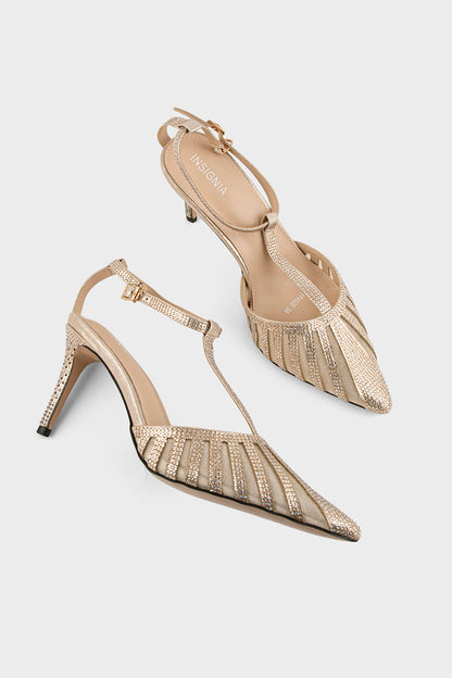 Party Wear Sling Back IP4026-Gold