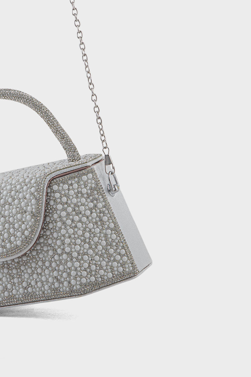 Party Wear Clutch BK4121-White