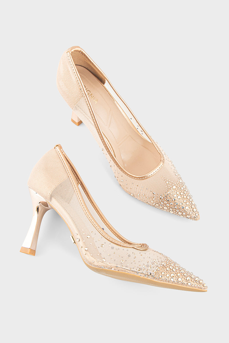 Party Wear-Court Shoes-IP5017-Gold