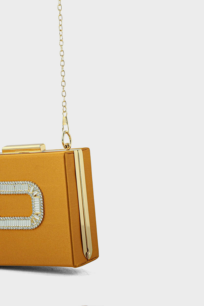 Party Wear Clutch BK4049-Mustard