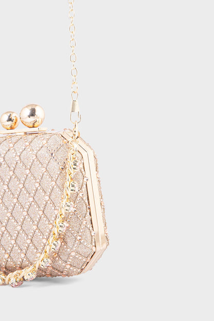 Party Wear Clutch BK4045-Peach