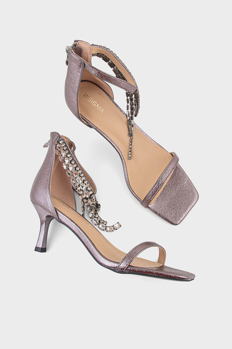 Party Wear Sandal IP2053-Pewter