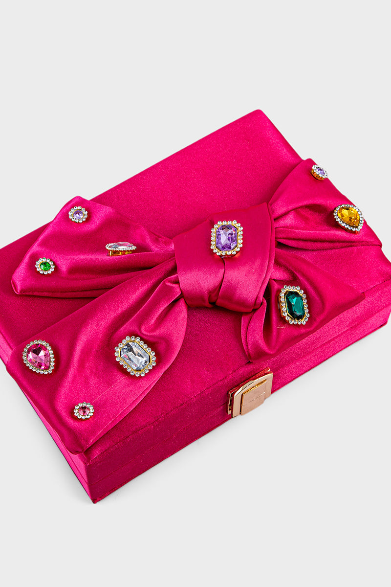 Party Wear Clutch BK4073-Fuchsia