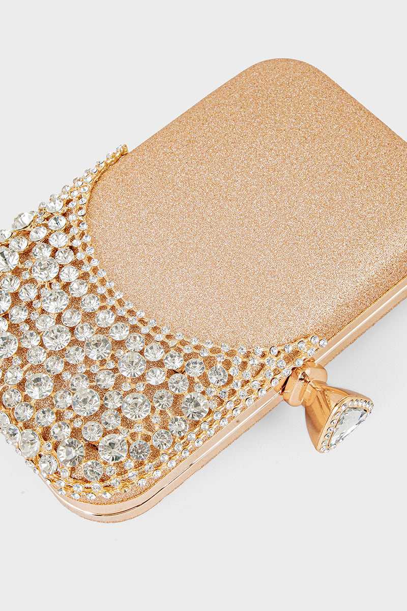 Party Wear Clutch BK4088-Rose Gold