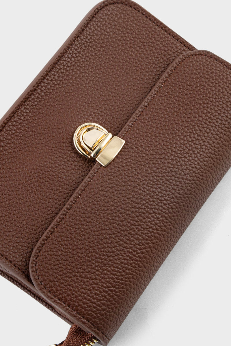 Cross Shoulder Bags BS2176-Brown