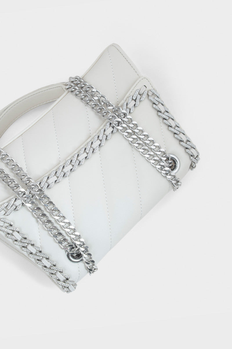 Flap Shoulder Bags BS2122-White