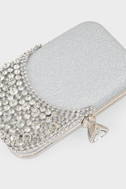 Party Wear Clutch BK4088-Silver