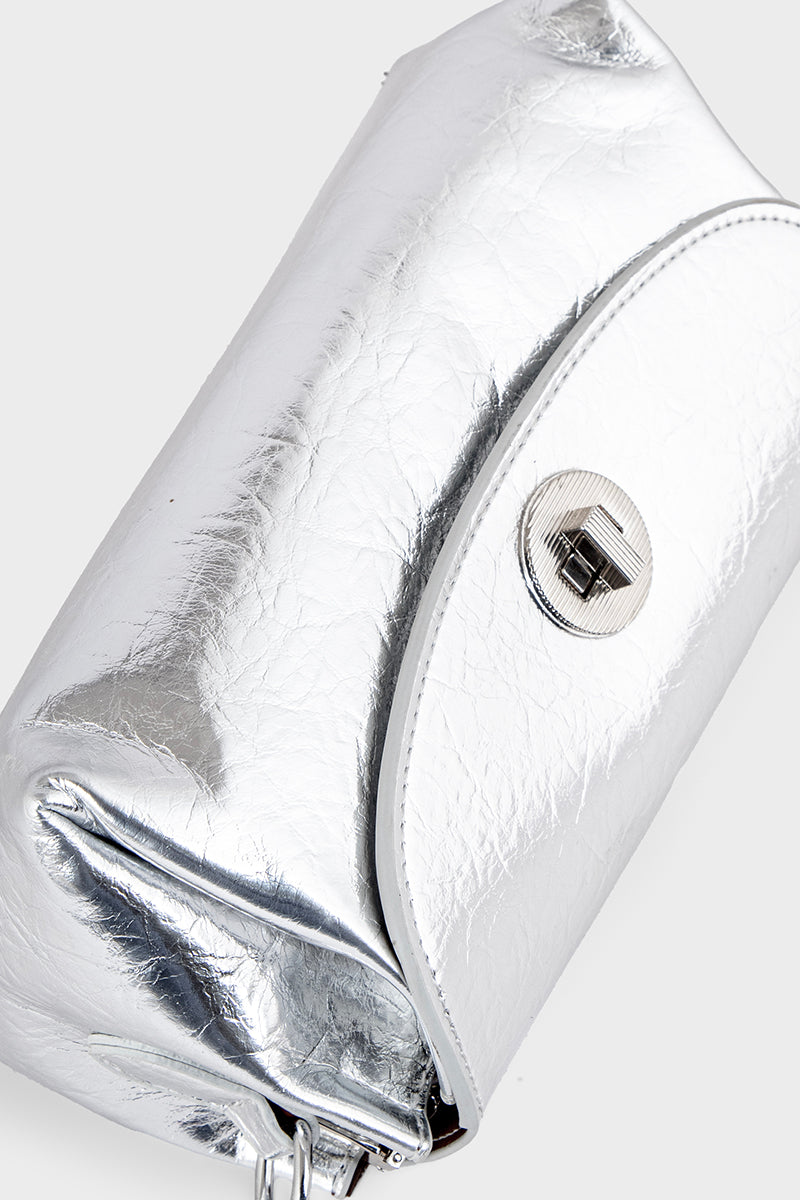 Flap Shoulder Bags BS2114-Silver