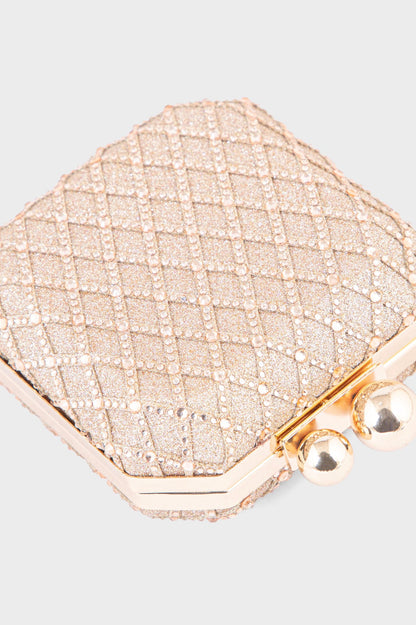Party Wear Clutch BK4045-Peach