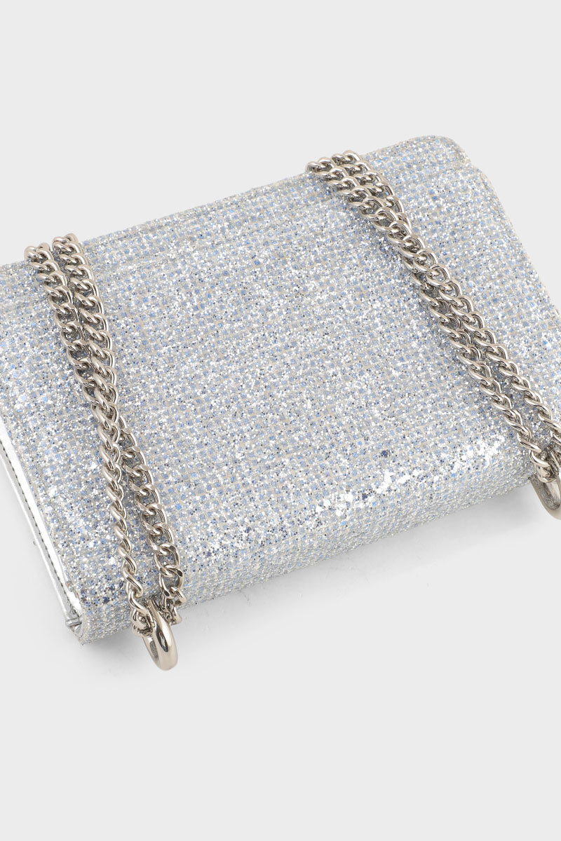 Flap Shoulder Bags B10528-Silver