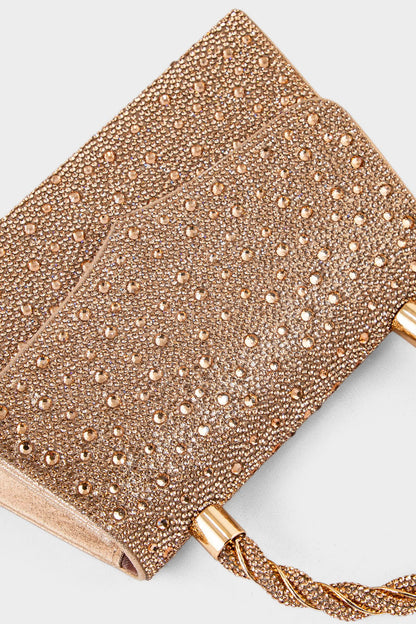 Party Wear Clutch BH0123-Rose Gold