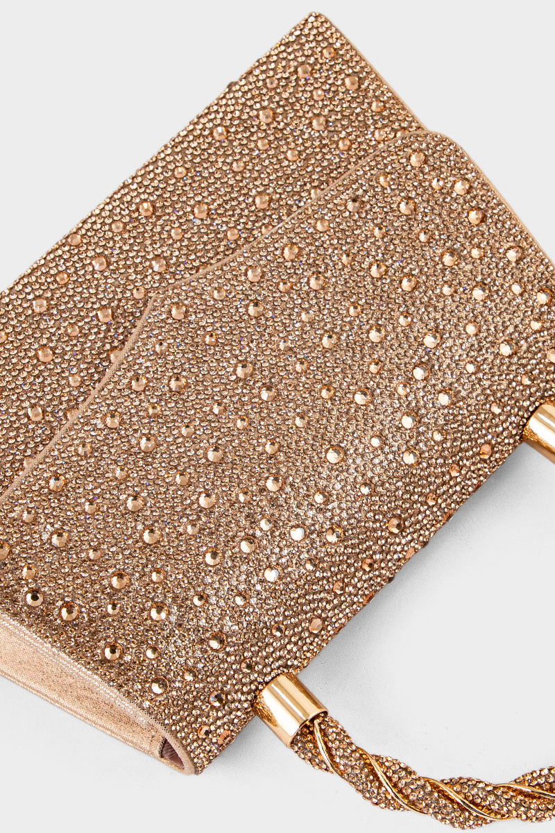 Party Wear Clutch BH0123-Rose Gold