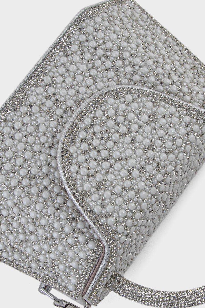 Party Wear Clutch BK4121-White