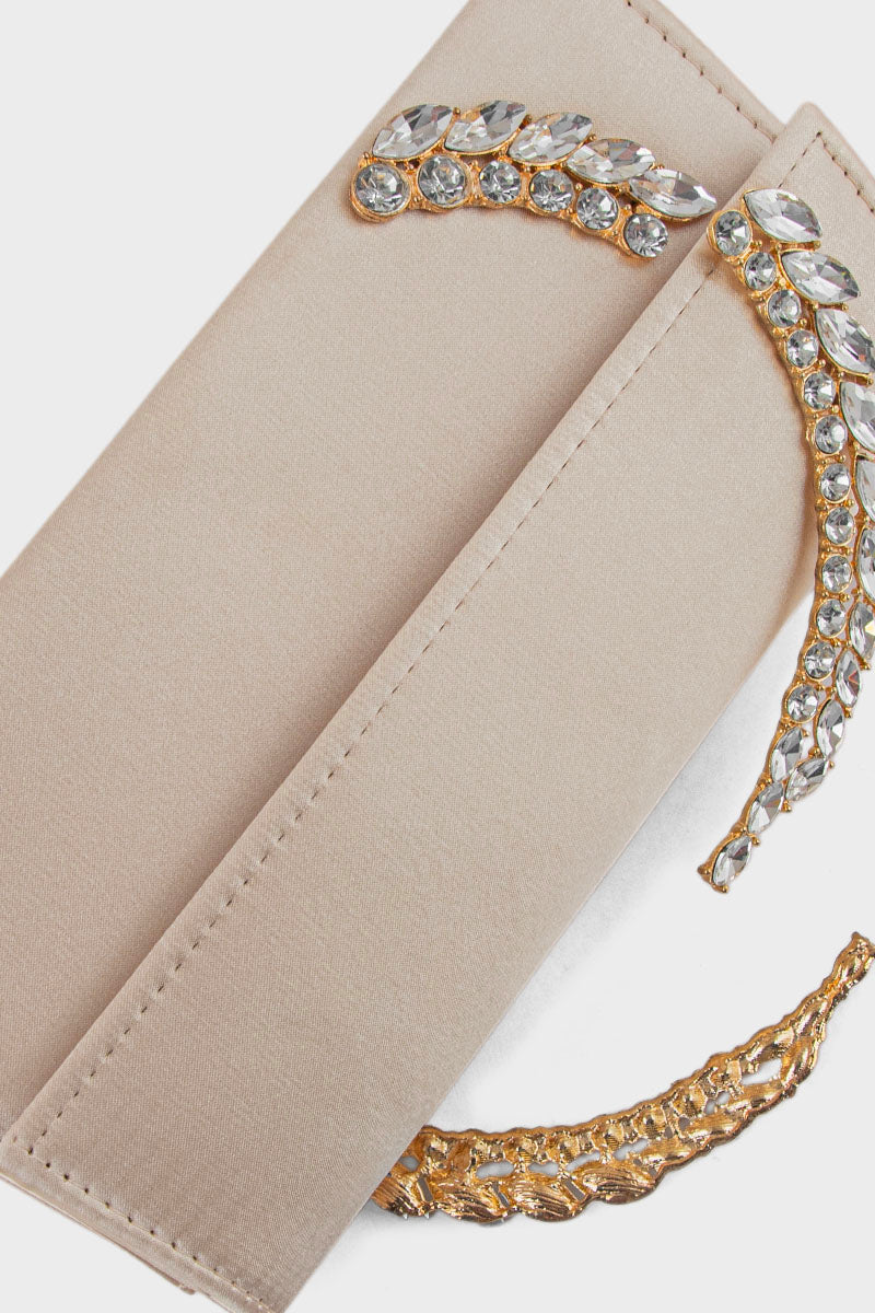 Party Wear Clutch BK4122-Golden