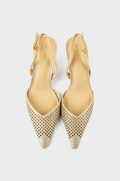 Party Wear Sling Back IP4046-Gold