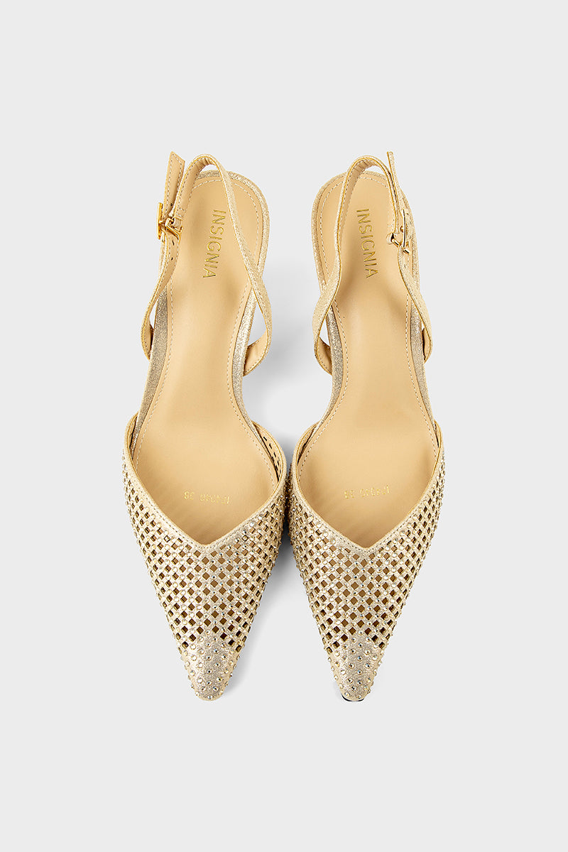 Party Wear Sling Back IP4046-Gold