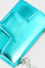 Top Handle Hand Bags BH0036-Teal Blue