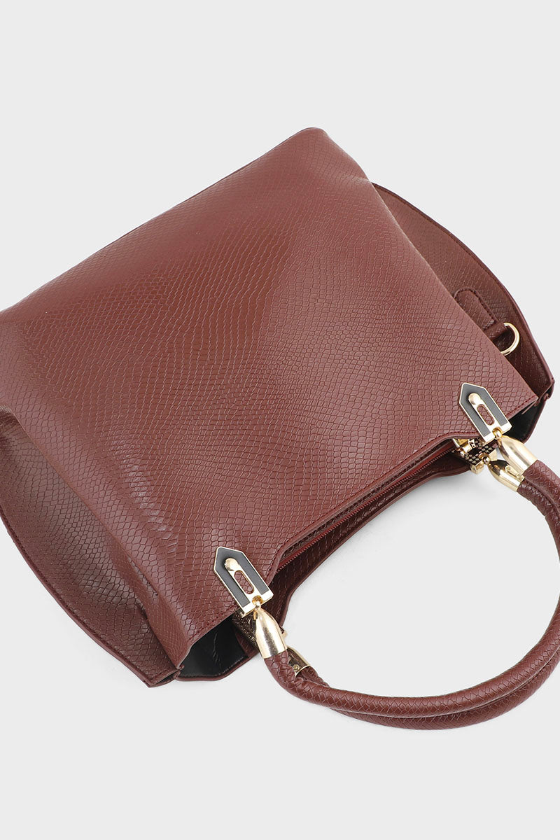 Top Handle Hand Bags B10540-Maroon