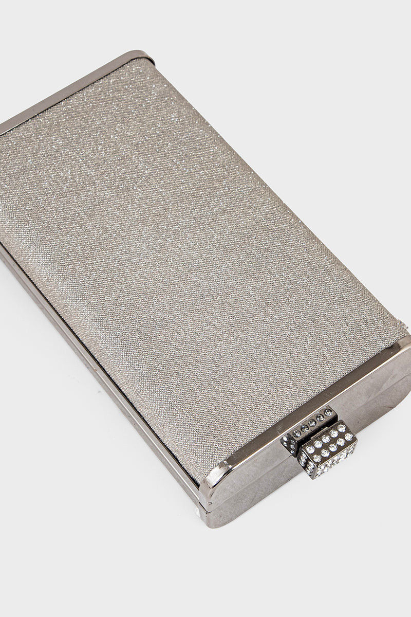 Party Wear Clutch BK4069-Gun Metallic