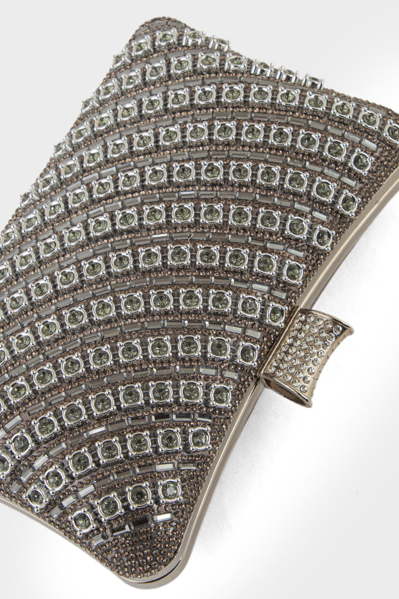Party Wear Clutch BK4117-Gun Metall
