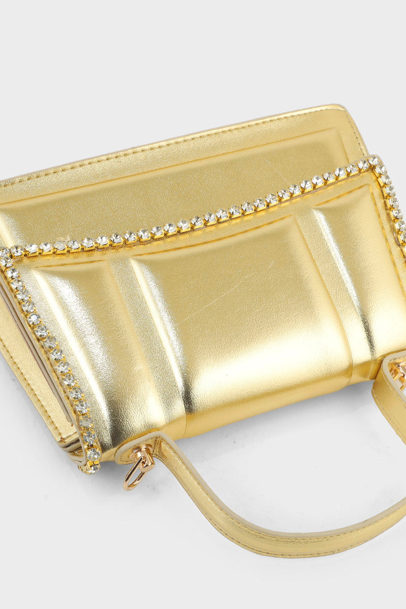 Gold on sale handle bag