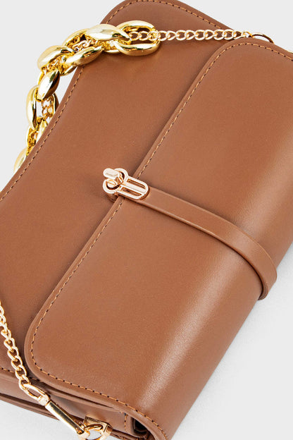 Flap Shoulder Bags BS2074-Tan