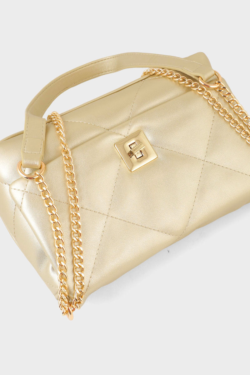 Flap Shoulder Bags B15139-Golden