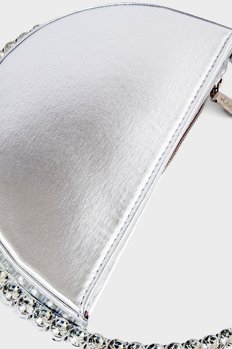 Party Wear Clutch BH0118-Silver