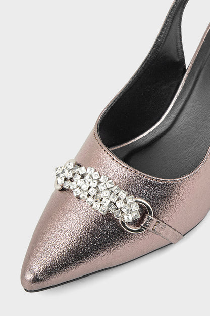 Party Wear Sling Back IP4039-Pewter