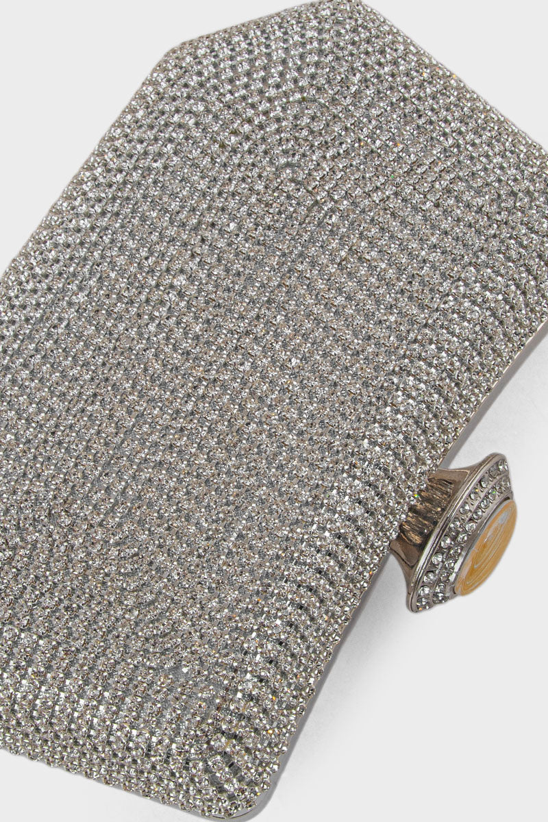 Party Wear Clutch BK4111-Silver
