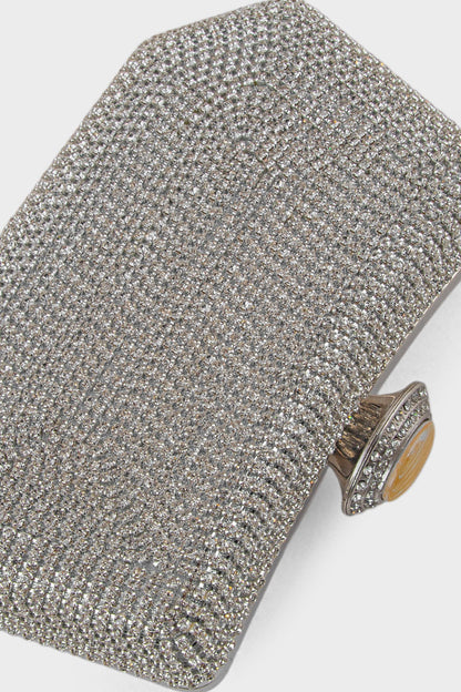 Party Wear Clutch BK4111-Silver