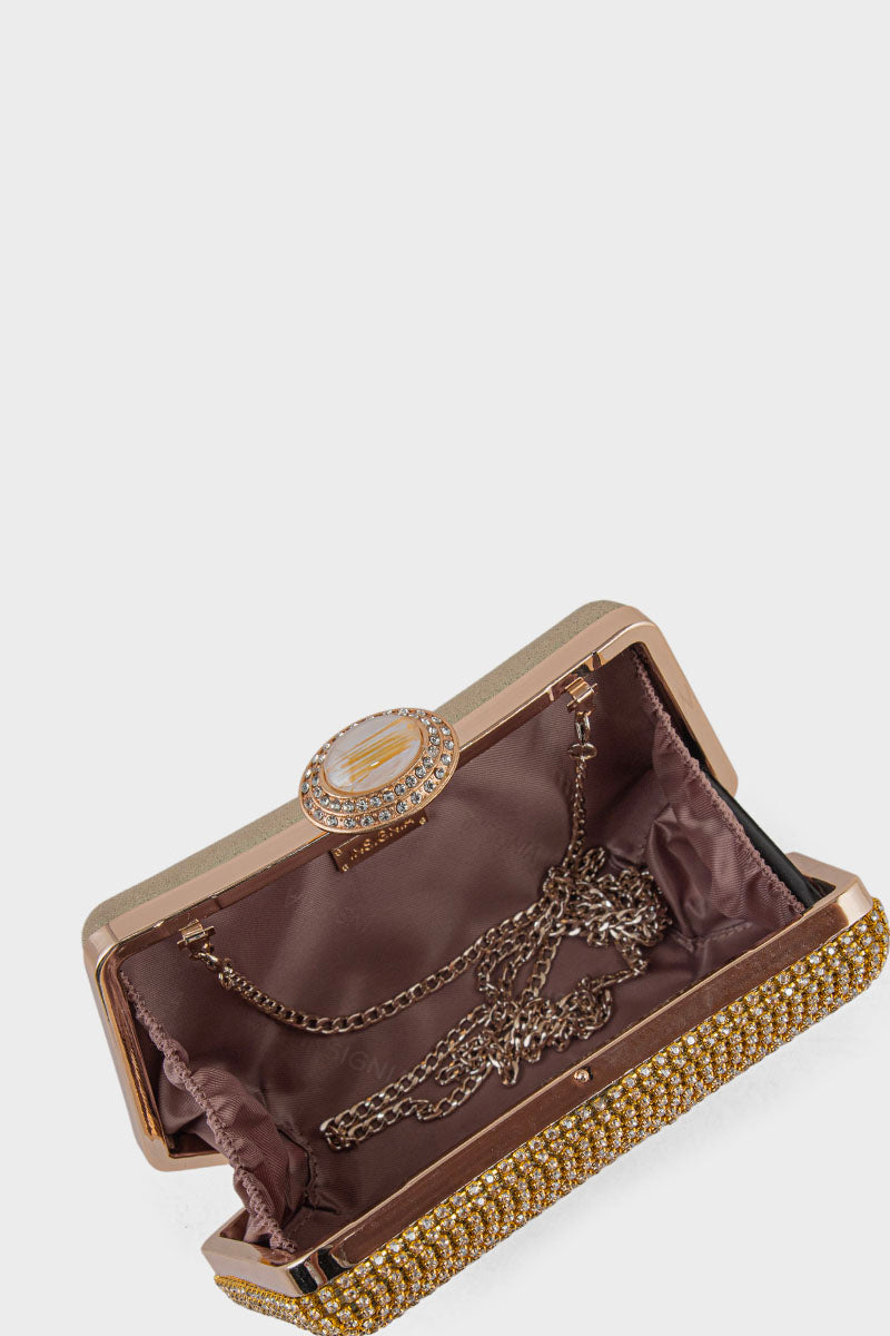 Party Wear Clutch BK4111-Golden