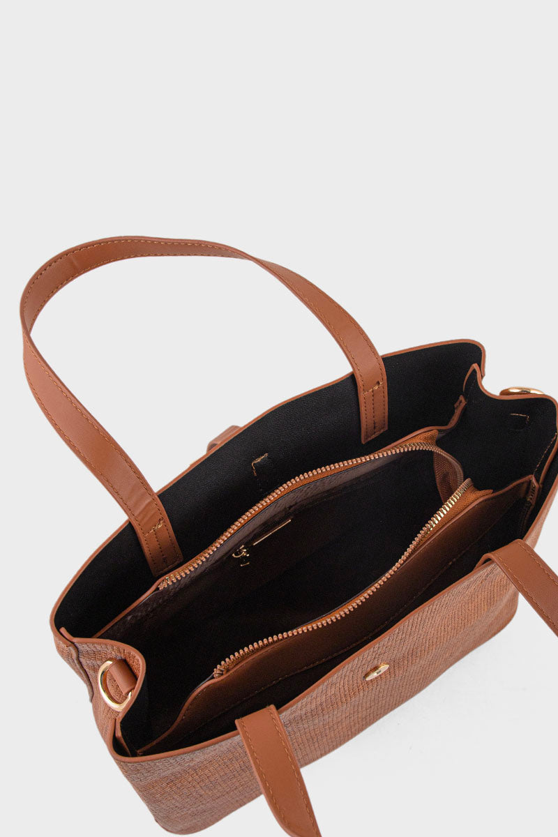 Tote Hand Bags BS2166-Brown