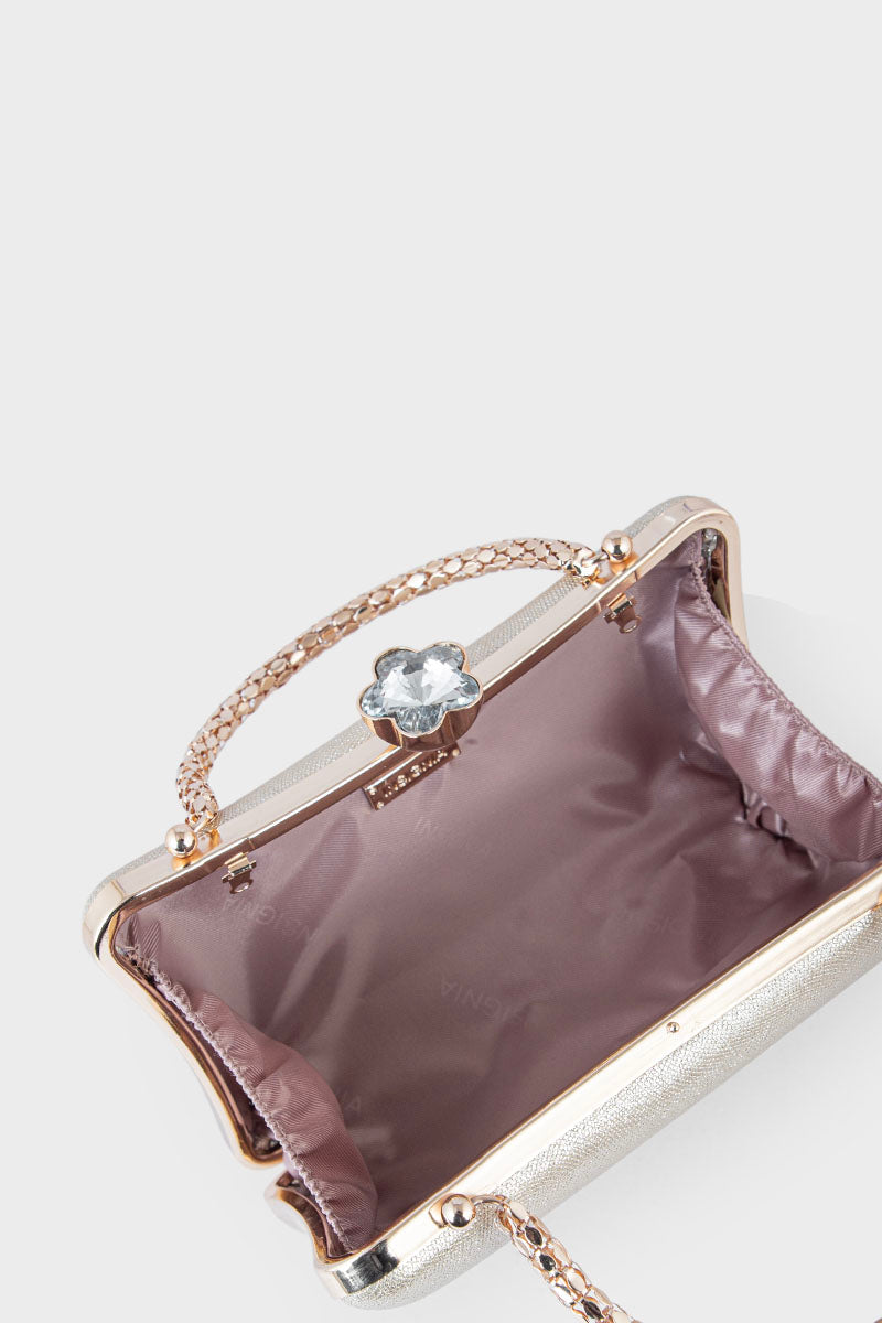 Party Wear Clutch Bk4031-Golden