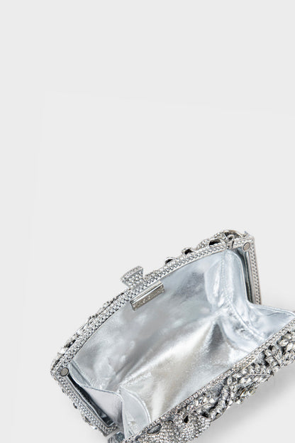 Party Wear Clutch BK4092-Silver
