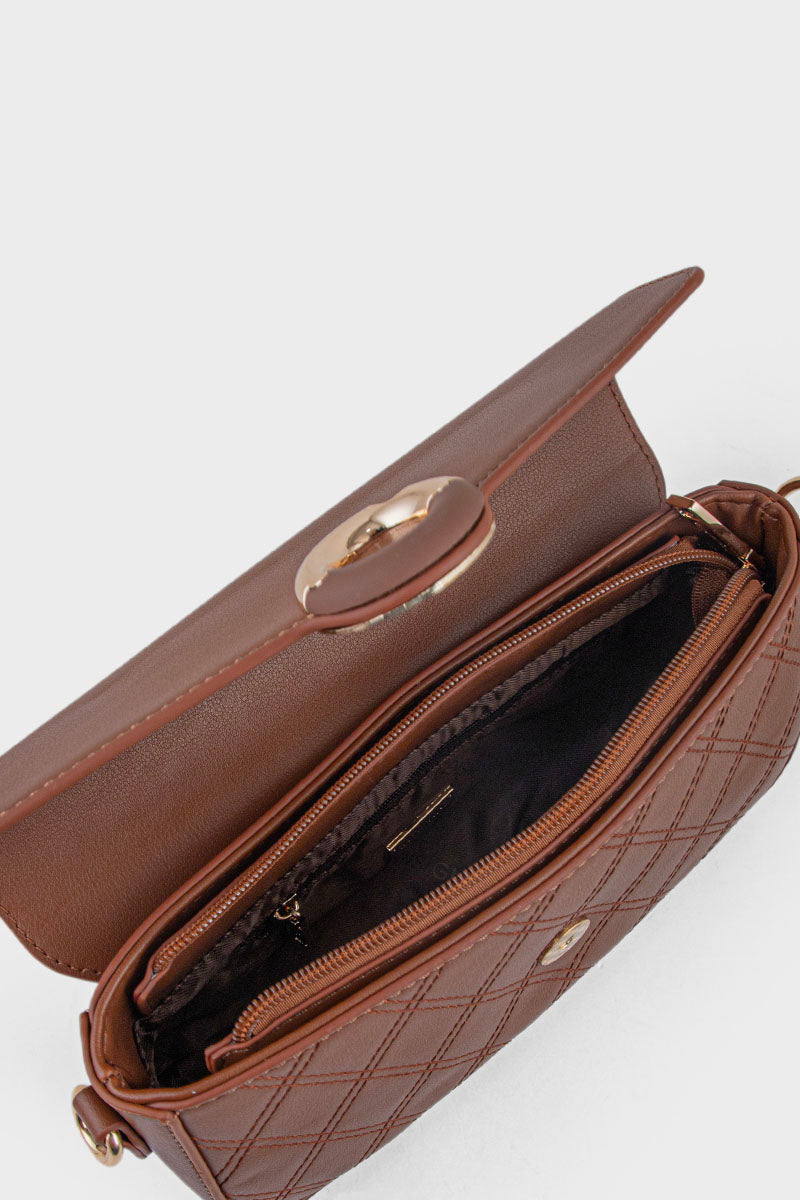 Cross Shoulder Bags BS2167-Brown