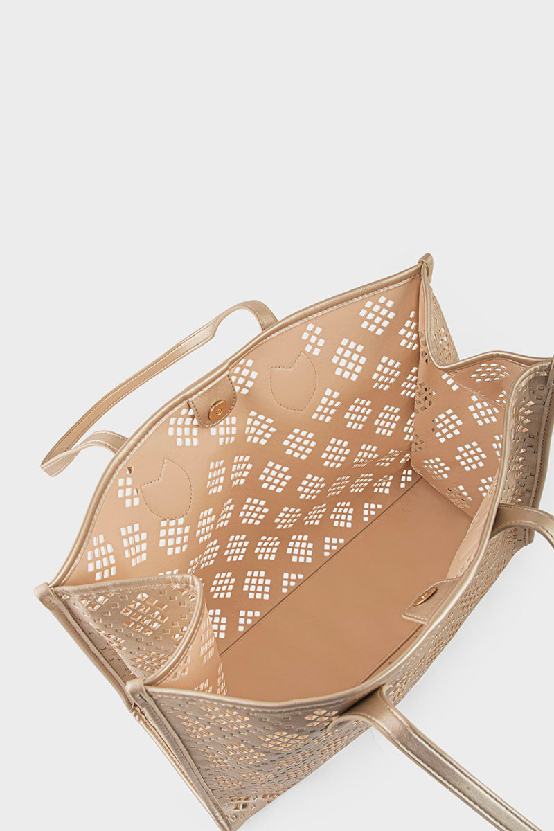 Tote Hand Bags BS2190-Light Gold