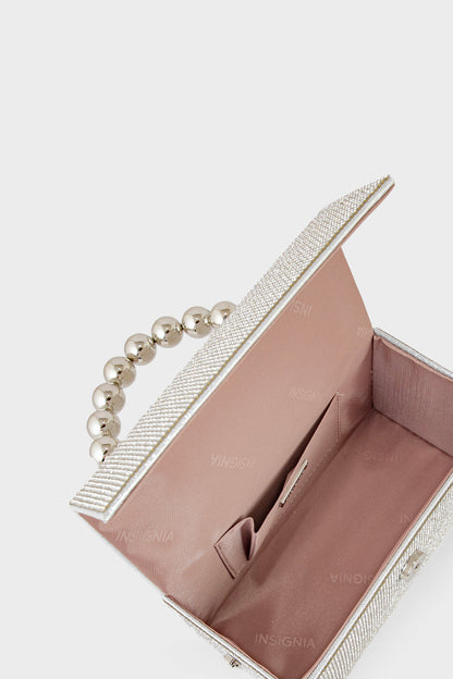 Party Wear Clutch BH0122-Silver