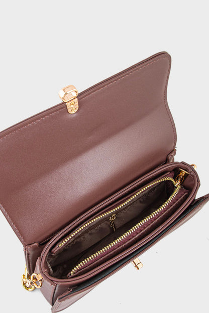 Flap Shoulder Bags BS2074-Plum