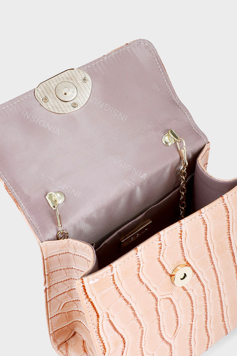 Top Handle Hand Bags B21593-Peach