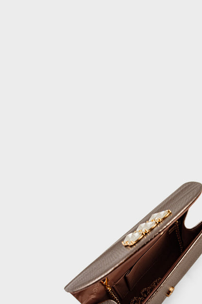 Party Wear Clutch BK4075-Gun Metallic