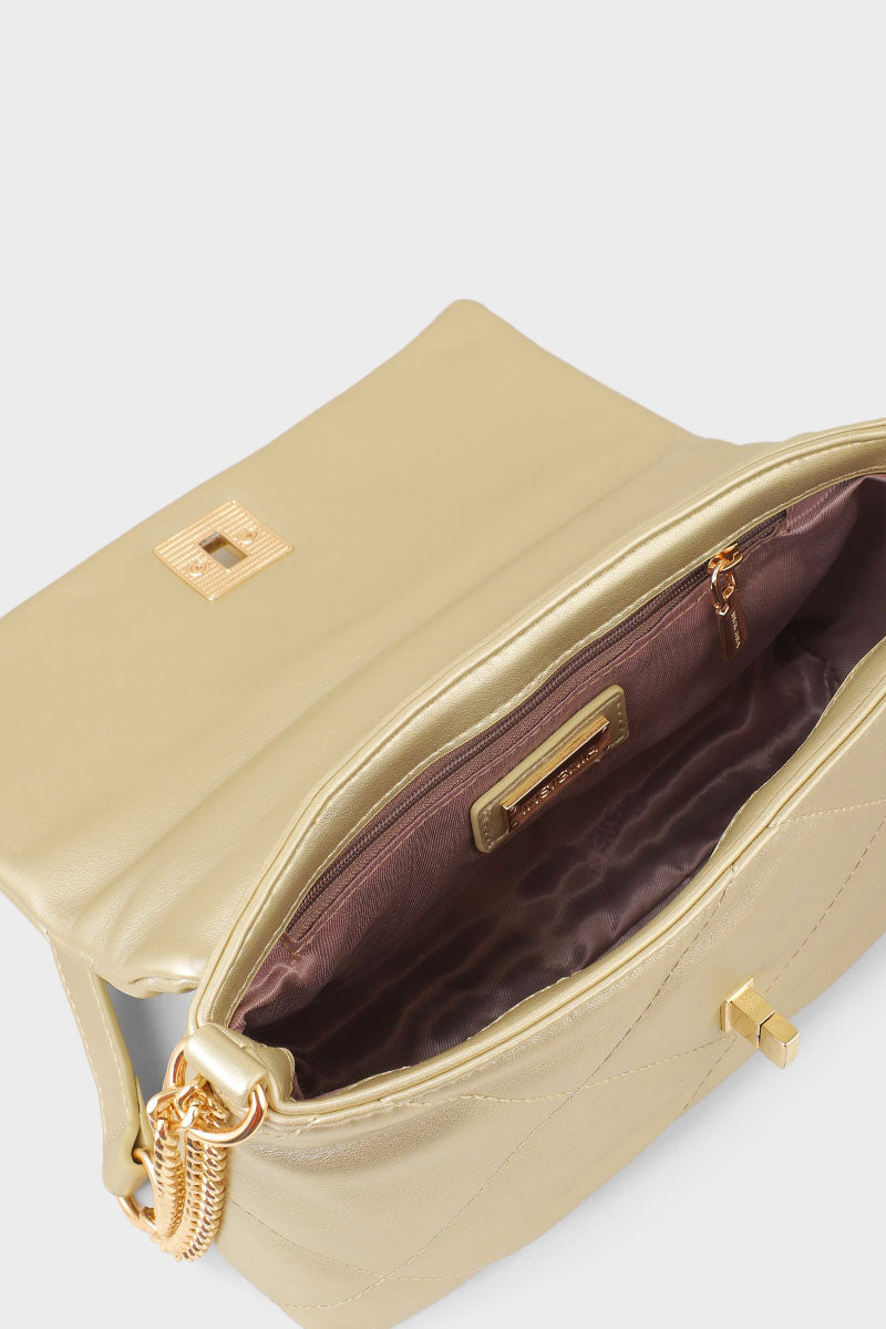 Flap Shoulder Bags B15139-Golden