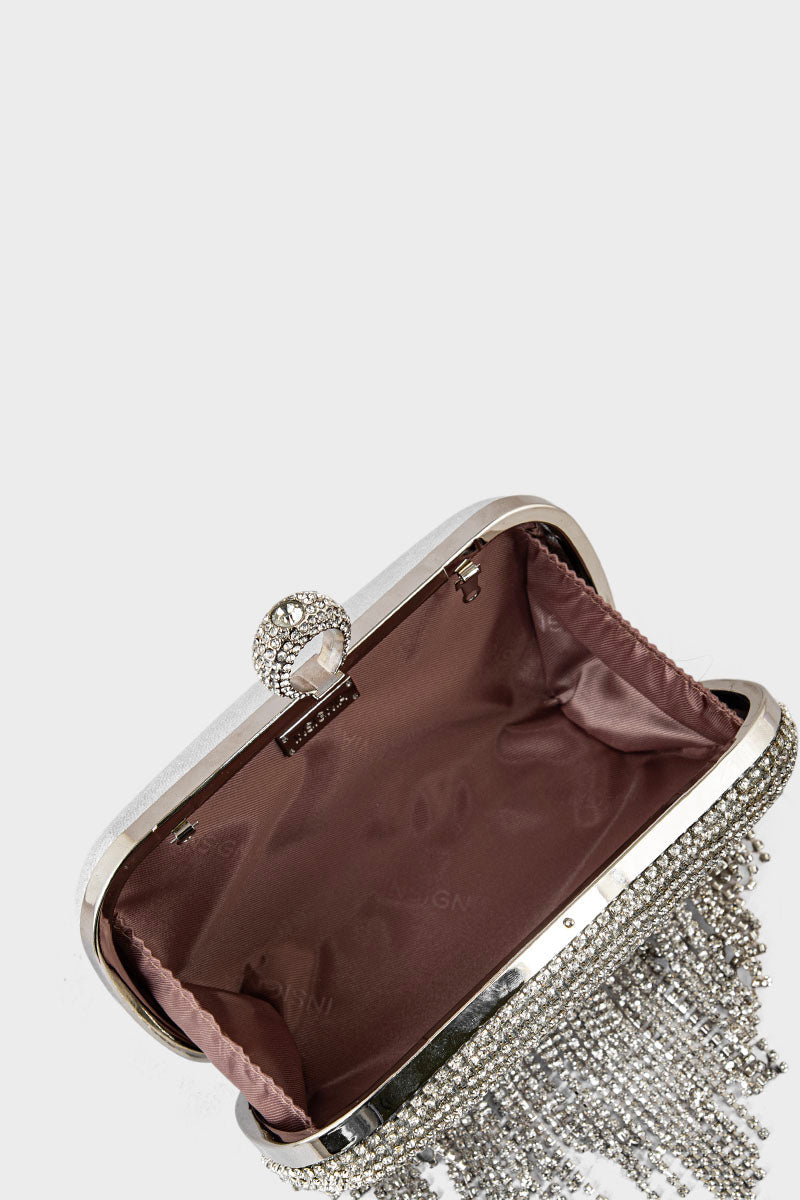 Party Wear Clutch BK4097-Silver